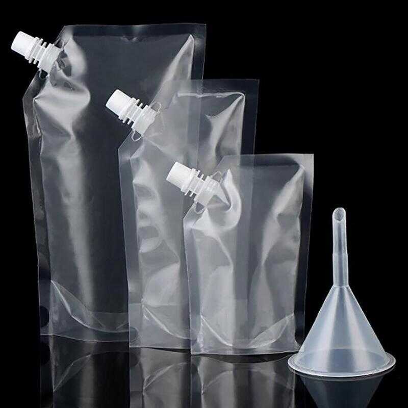 10Pcs Beverage Bag Transparent Plastic Liquid Container Liquid Self ...
