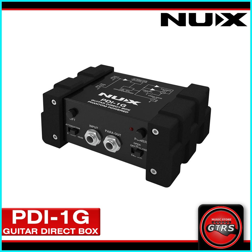 NUX PDI-1G Guitar Direct Box DI Box for Guitar and Bass Guitars ...