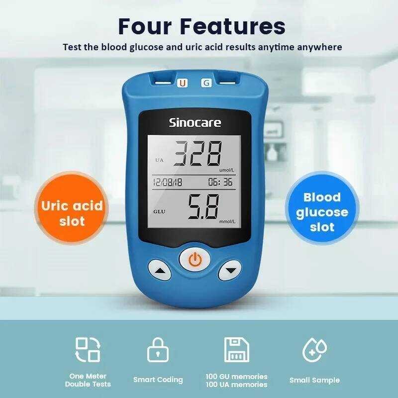 In 2 1 Multi-Function Glucose Meter And Sugar Test Strips Professional ...