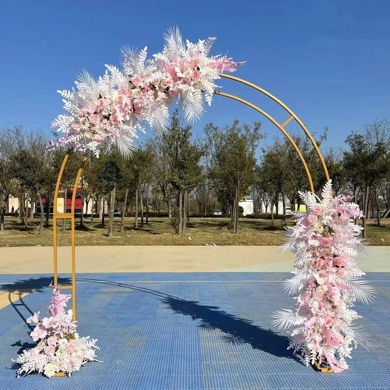 Wedding props Wrought iron double pole arch shelf stage layout runway ...