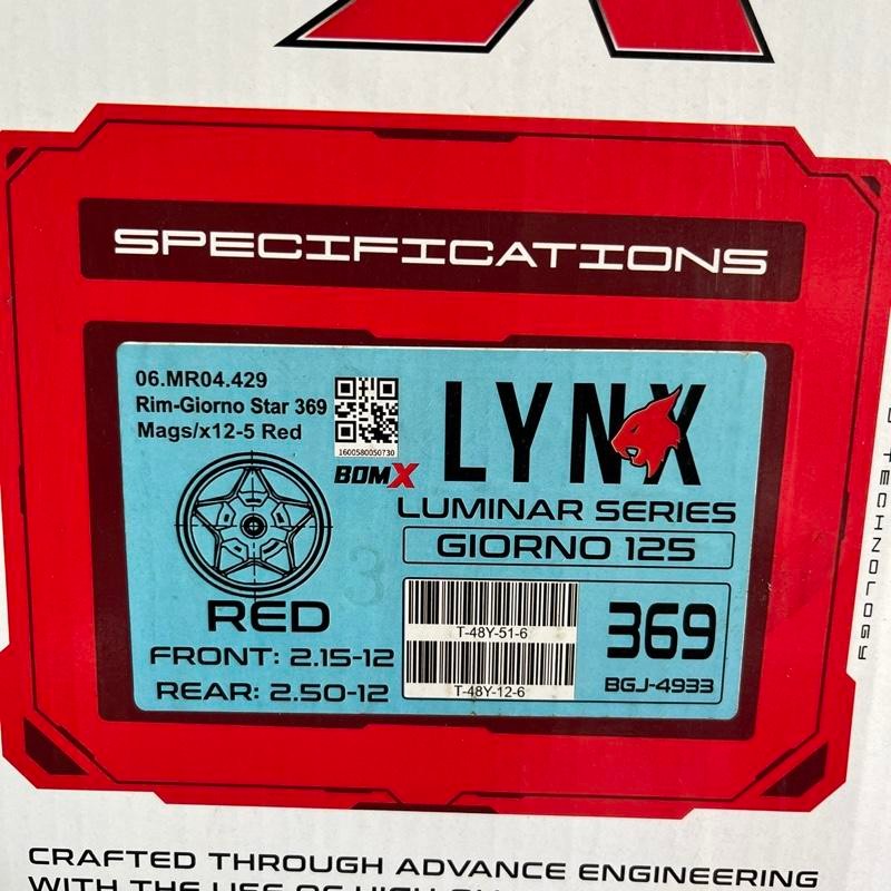 BOM RANGSIT MAGS LYNX HONDA GIORNO 2.15-12x250-12 | Shopee Philippines
