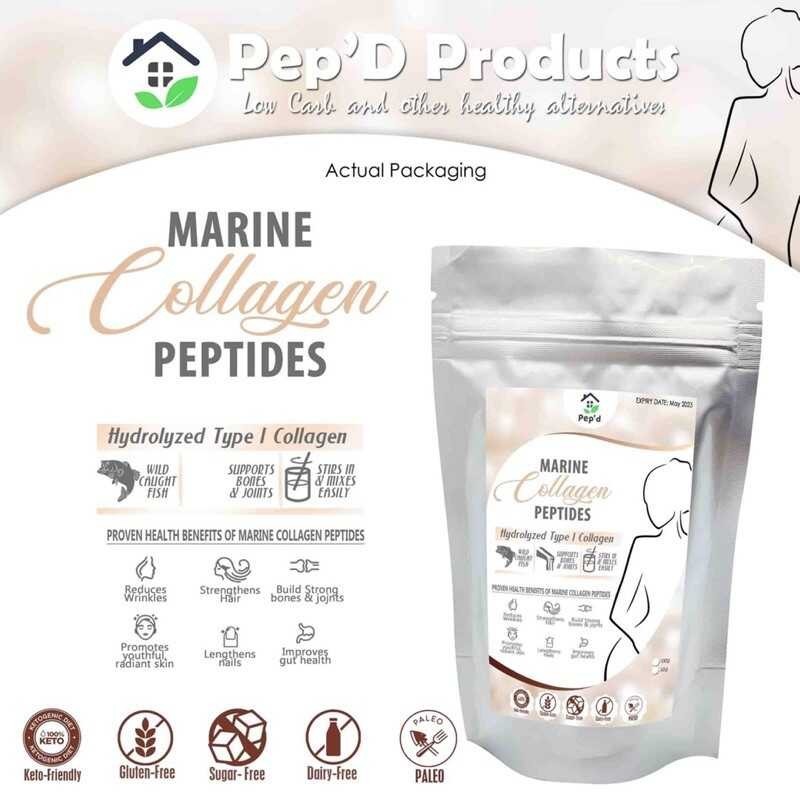 Collagen Hydrolyzed Marine Peptide Powder - Pure Uavored Fast Absorbing ...