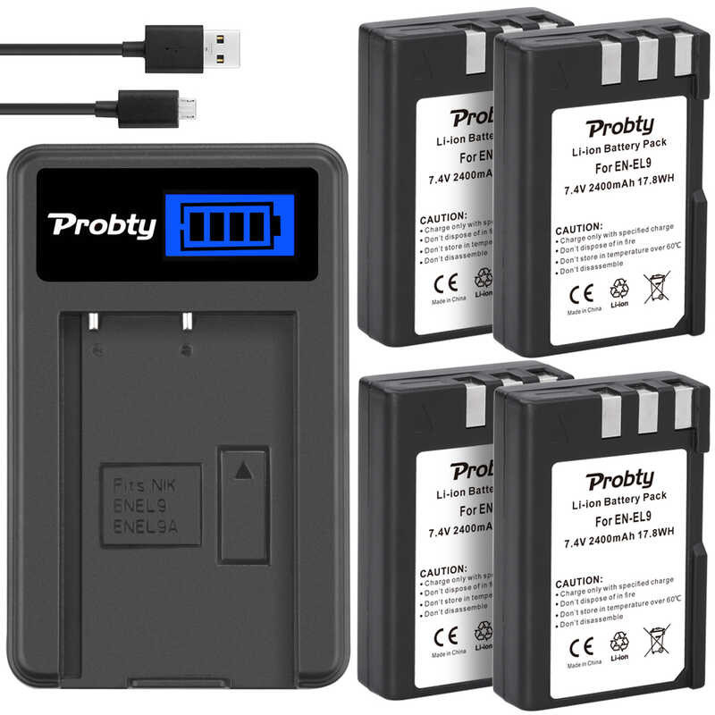 EN-EL9 EN EL9a Battery Pack, LP 2-Pack 2000mAh Rechargeable Li-Ion Battery Set, Compatible With Nikon D40, D40X, D60, D3000, D5000 Cameras - Foto 4