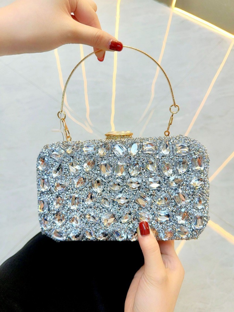 Full Diamond Shiny Bag Diamond Clutch Dinner Bag Wedding Bag Party Bag ...