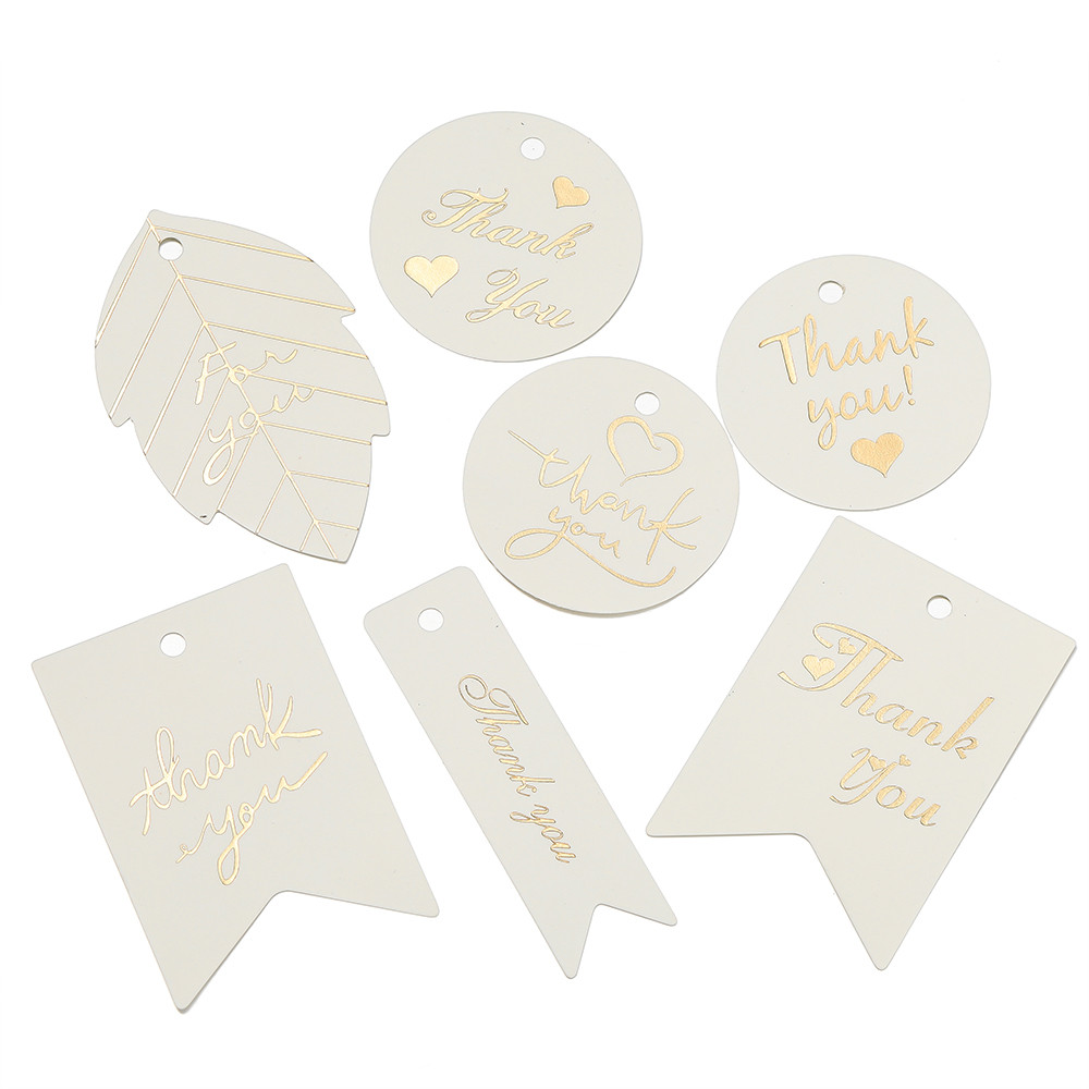 St. kunkka 50Pcs Packaging Labels Gilding Handmade Tags Multi-Shape ...