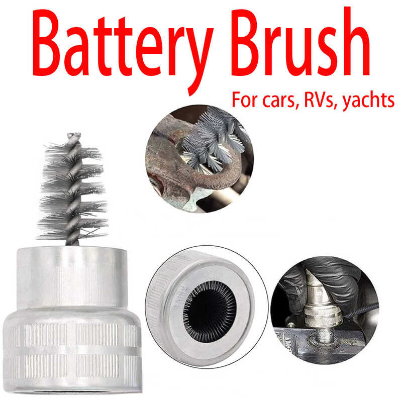 Auto Wash Cleaning Car Post Terminal Cleaner Dirt Battery Bottle Head