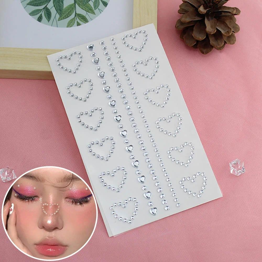 Face Jewelry Crystal Diamond Body Stickers DIY Body Pearl Rhinestones ...