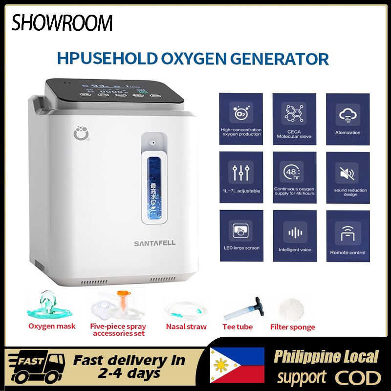 Oxygen Concentrator 7L With Nebulizer Regulator Tank Medical Complete ...