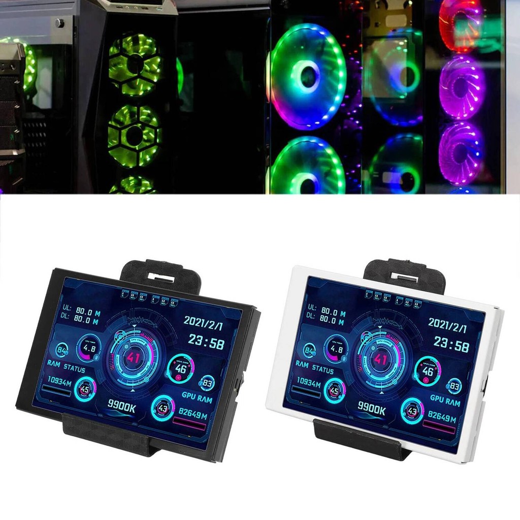 Temp 3.5in IPS Full View Display Small Screen for AIDA64 PC CPU RAM ...