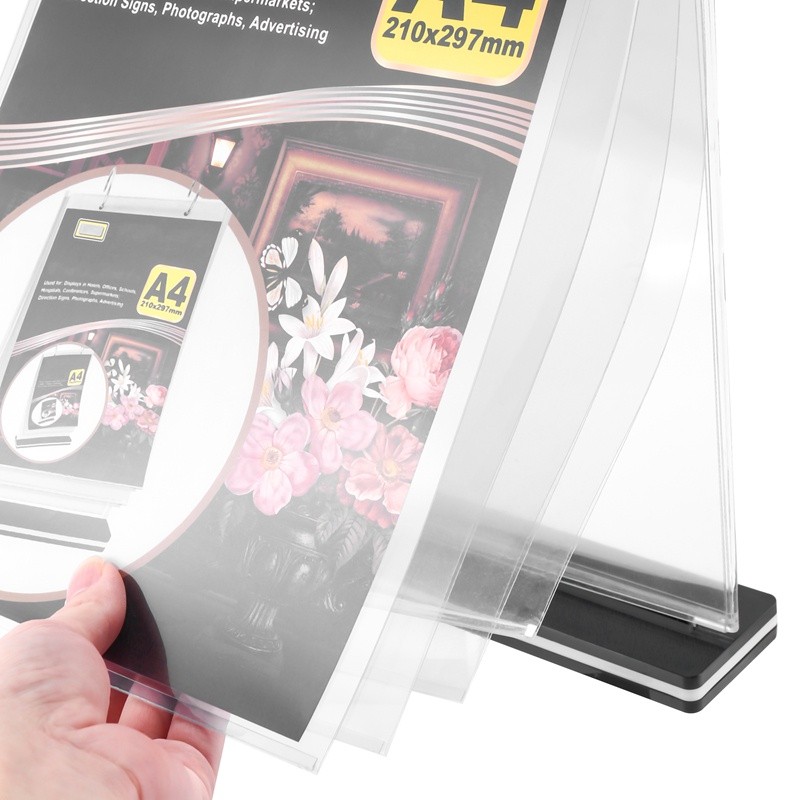 A4/A5 Multi-Page Flip Menu Board Menu Display Holder Acrylic Clear Menu ...