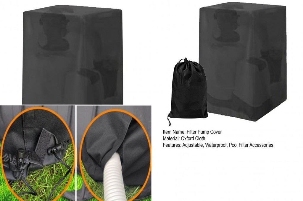 FH^ Pool Filter Pump Cover Pool Filter Pump Guard Adjustable Waterproof