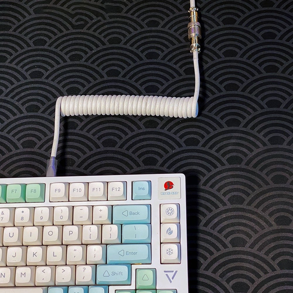 Custom Make Single Sleeved Pet Mechanical Keyboard Coiled USB To Type C ...