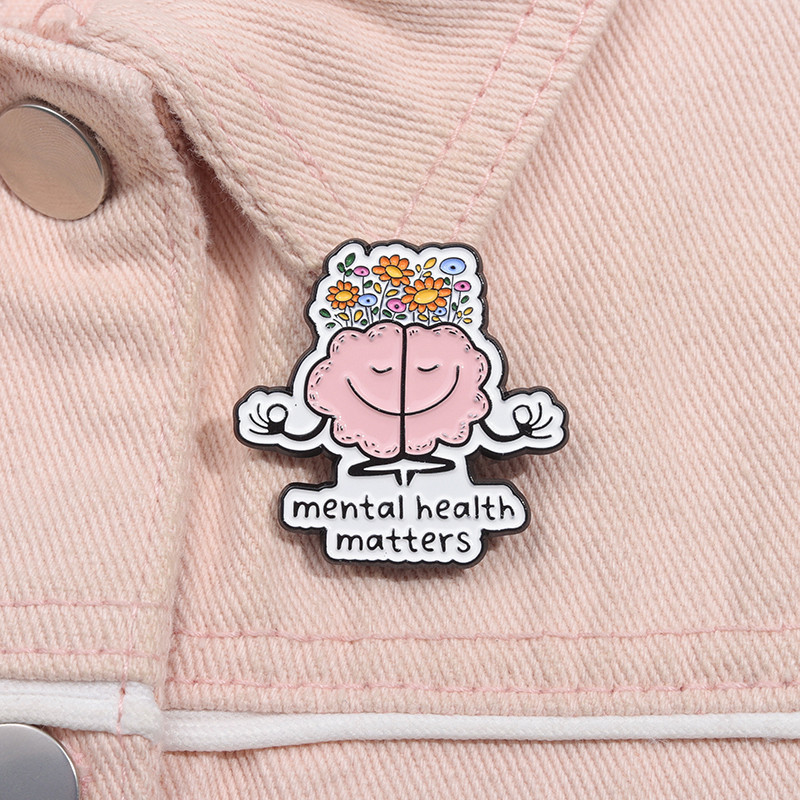 Creative Mental Health Matters Pins Brooches Cartoon Medical Health ...