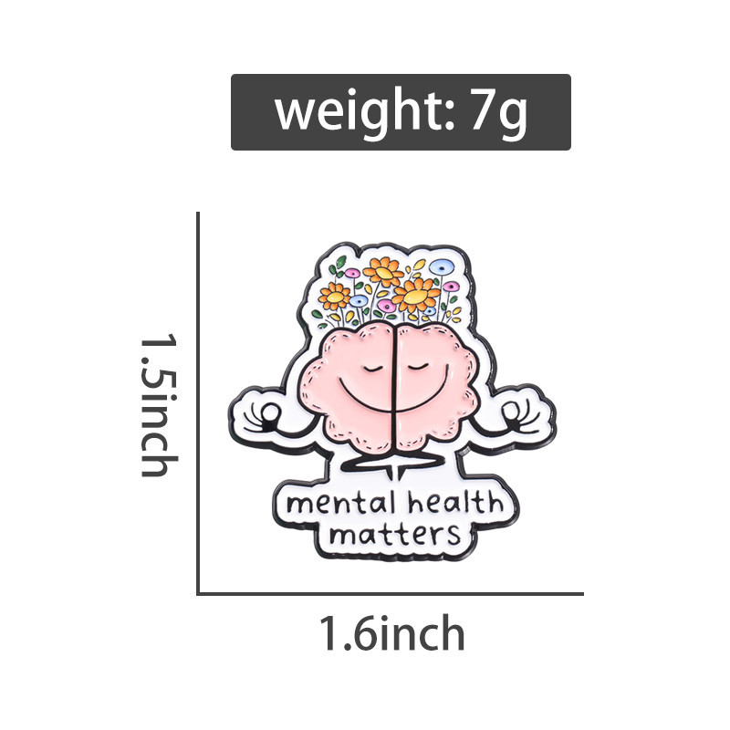 Creative Mental Health Matters Pins Brooches Cartoon Medical Health ...