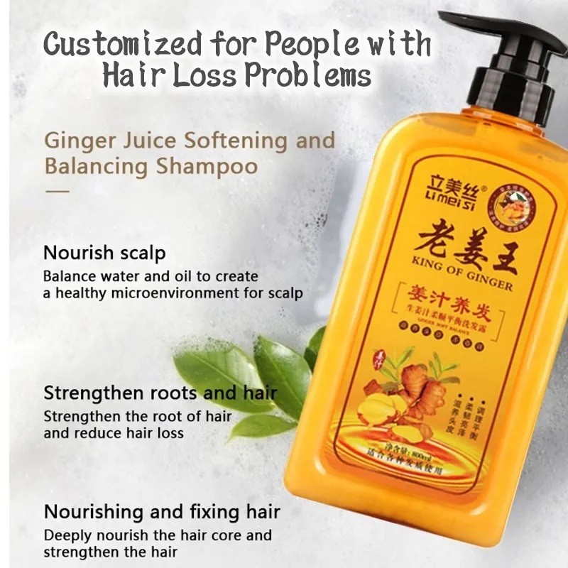 Ginger King Shampoo 500ML AntiHair Loss, Oil Control & Itch Relief