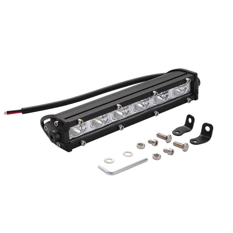 Slim 8''14''Led Light Bar 12V 24V Auto Off Road Truck Boat Tractor