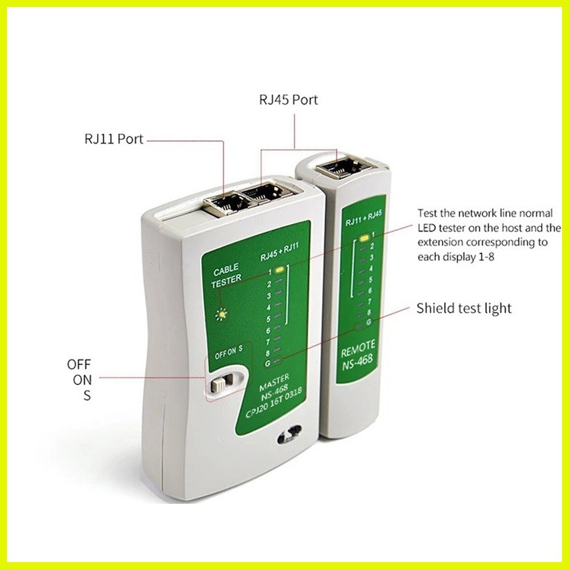 ∆ Kingdo 8 in 1 RJ45 Cat5e Cat6 Network Ethernet LAN Kit Cable Tester ...