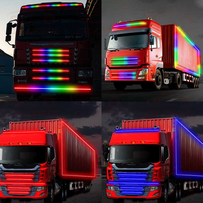 12V 24V Universal LED Flashing RGB Car Truck Ambient Decoration Light