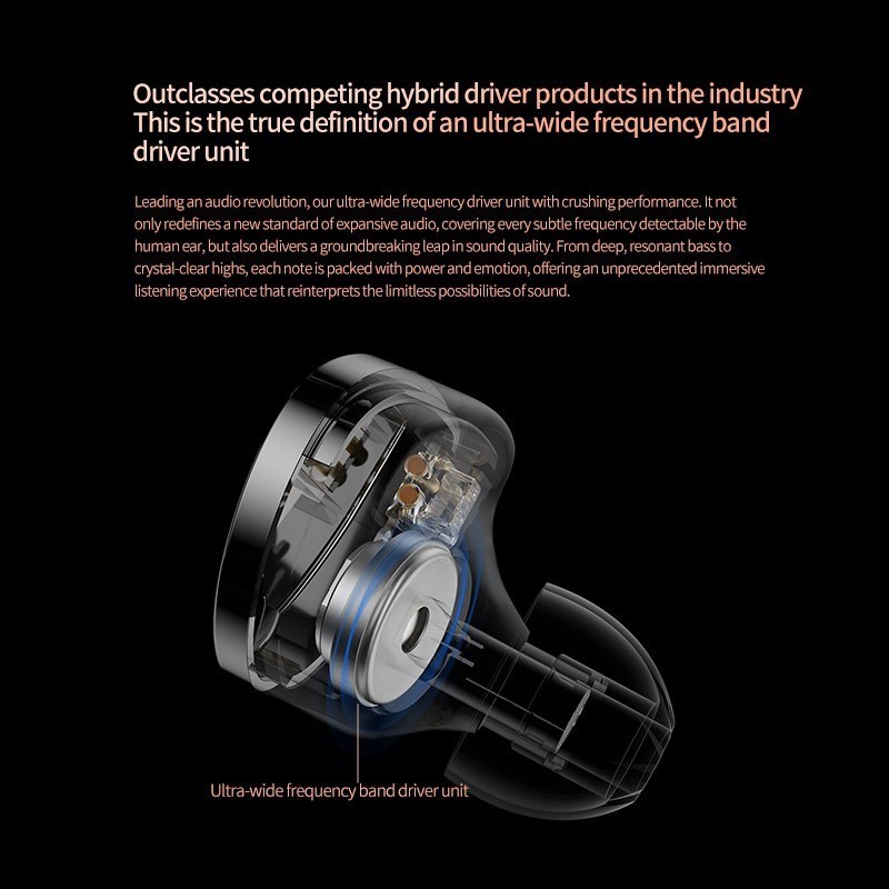 KZ Saga Headphones Metal Monitor Dynamic Unit Sports Music Headphones