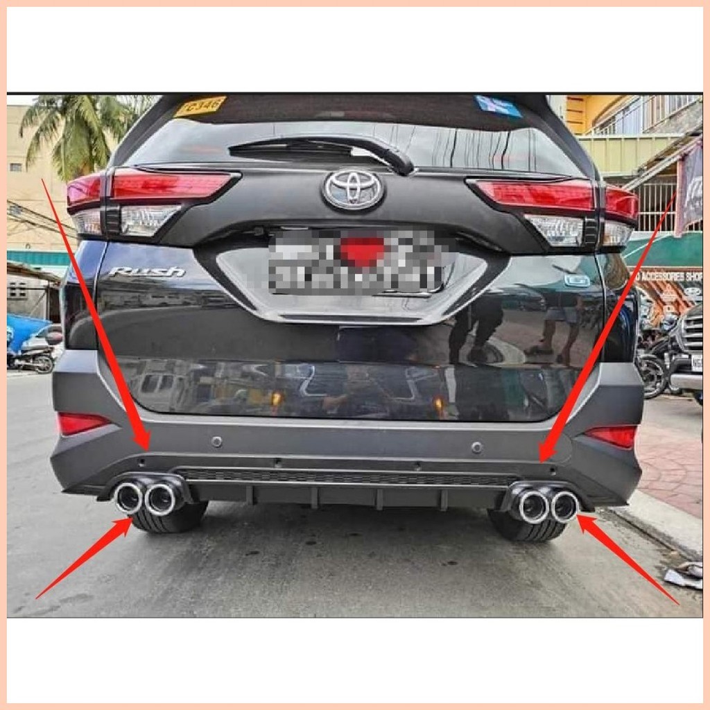 TOYOTA RUSH 2018 - 2023 REAR BUMPER DIFFUSER BLACK (2018 2019 2020 2021 ...