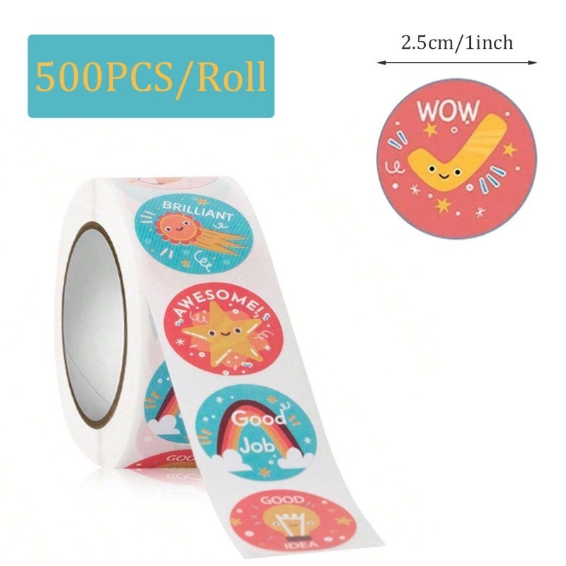 500pc Reward Stickers Kindergarten Students Praise Stickers For ...
