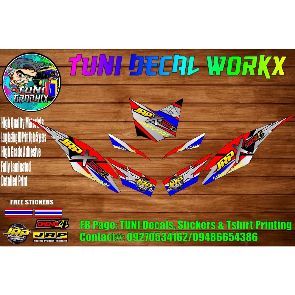Honda XRM Trinity 125 Decal Sticker v1 ( JRP DECAL DESIGN STOCK SIZE ...