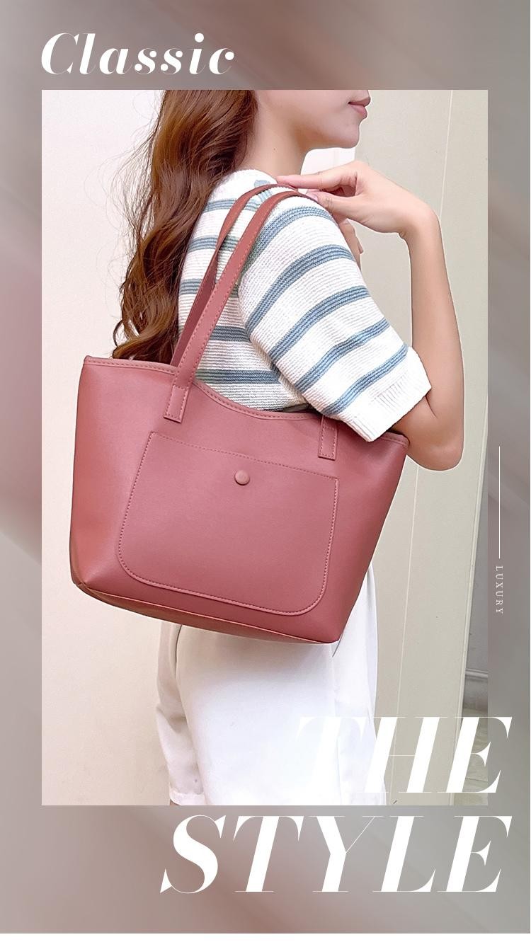 Large Capacity Slouchy Work Tote Bag With Zipper, Retro Women's PU