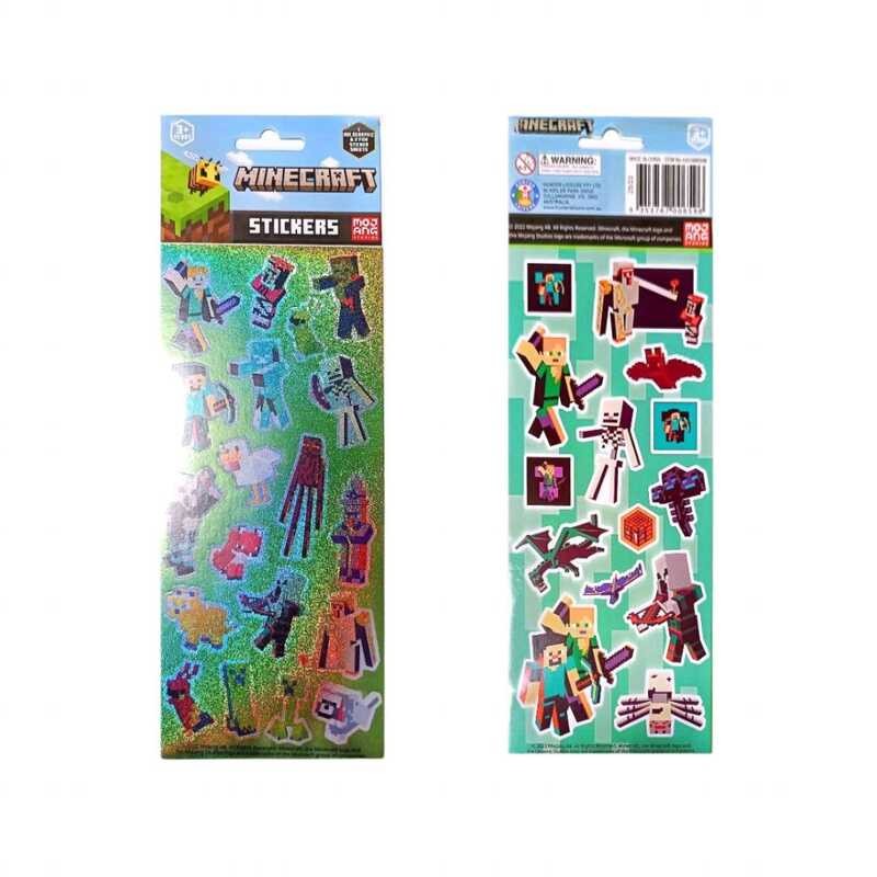 Minecraft Stickers 3 Pack Holographic (Minecraft, Stickers, Merch, For ...