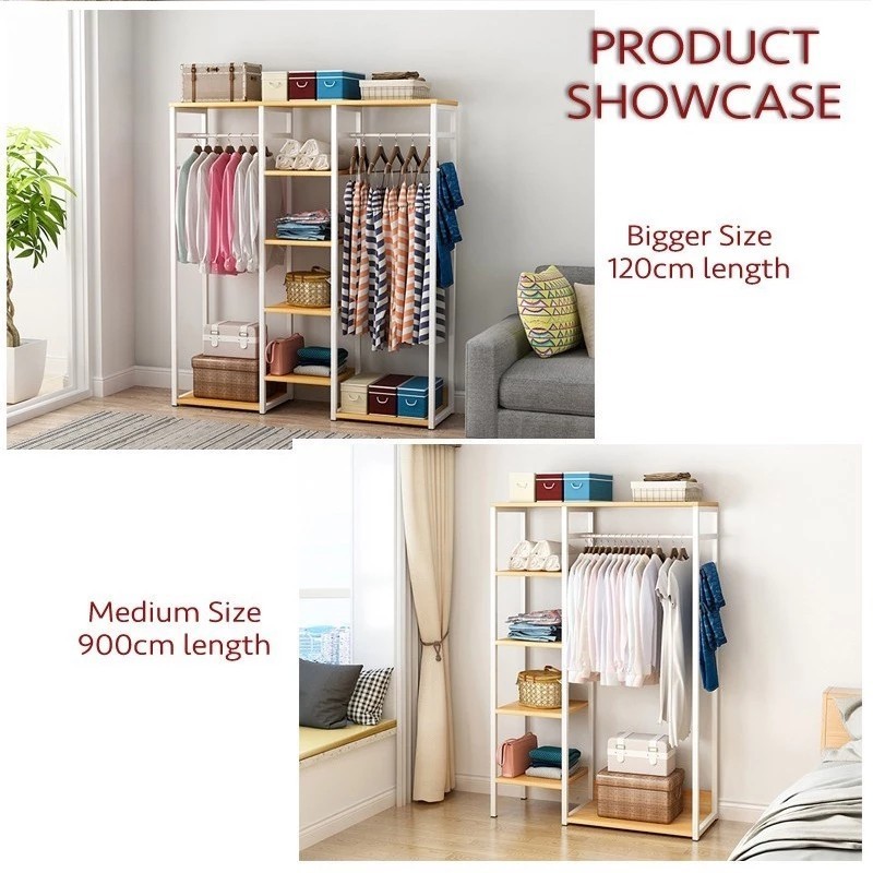 Metal vertical hanger hanging wardrobe storage rack hanger cabinet ...