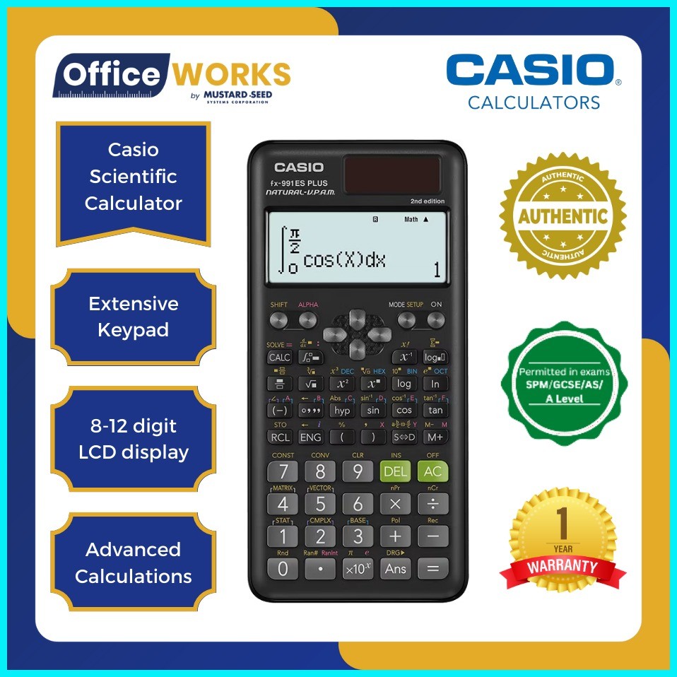 Casio Plus-2 Scientific Calculator / Mathematical Functions | Shopee ...