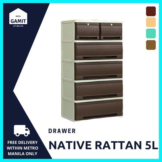 ZOOEY - NATIVE RATTAN DRAWER 5 LAYER ( FREE DELIVERY WITHIN METRO ...