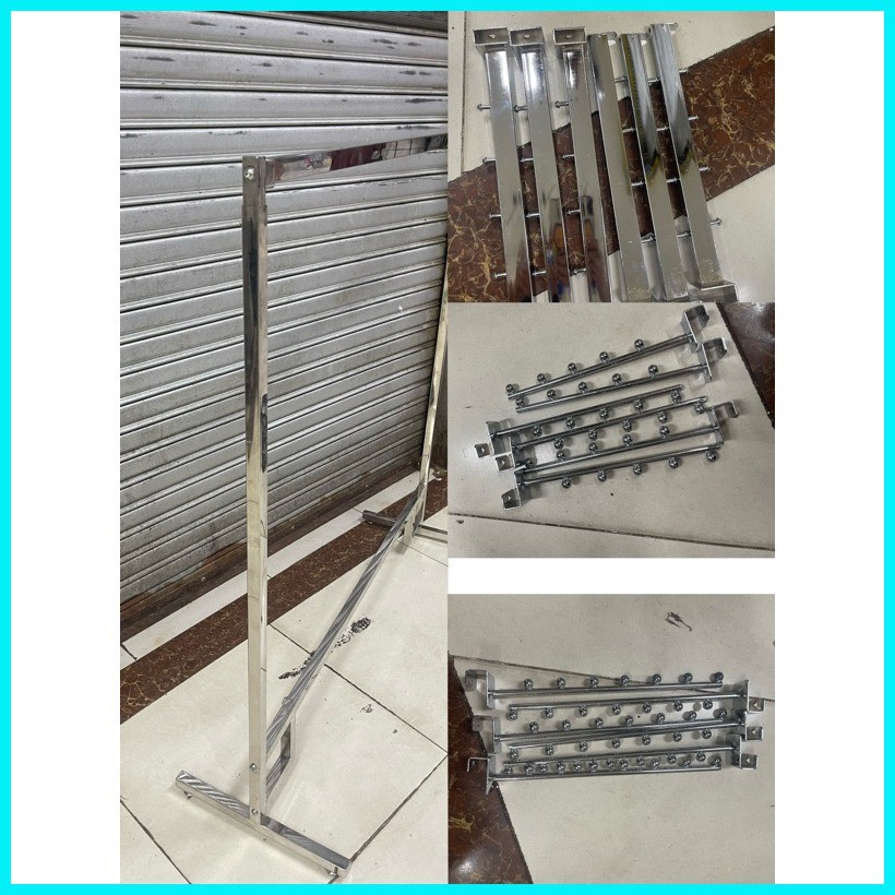 Stainless steel horizontal bar square tube clothes drying rack clothing ...