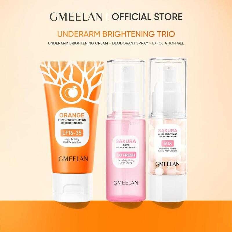 Gmeelan Underarm Cleaning And Brightening Set Exfoliating Gel Cream 