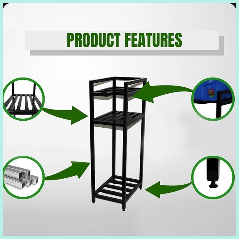 2/3 Layer Water bucket storage rack High quality metal stable floor ...