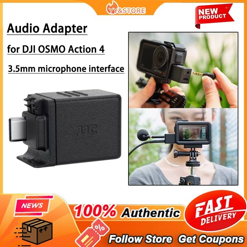 JJC】DJI OSMO Action Audio Adapter supports microphone