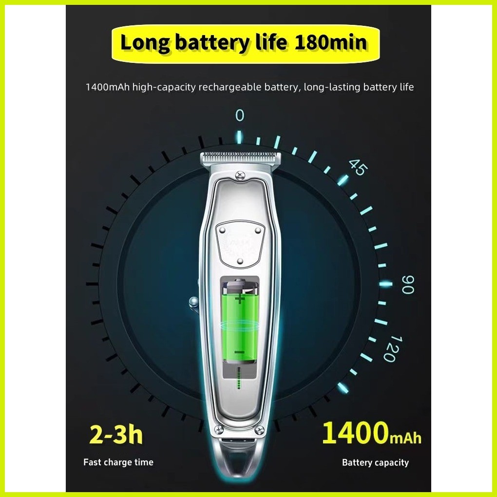 ۞ ♝ GTS Light Display Electric Hair Clipper Oil Head Rechargeable ...