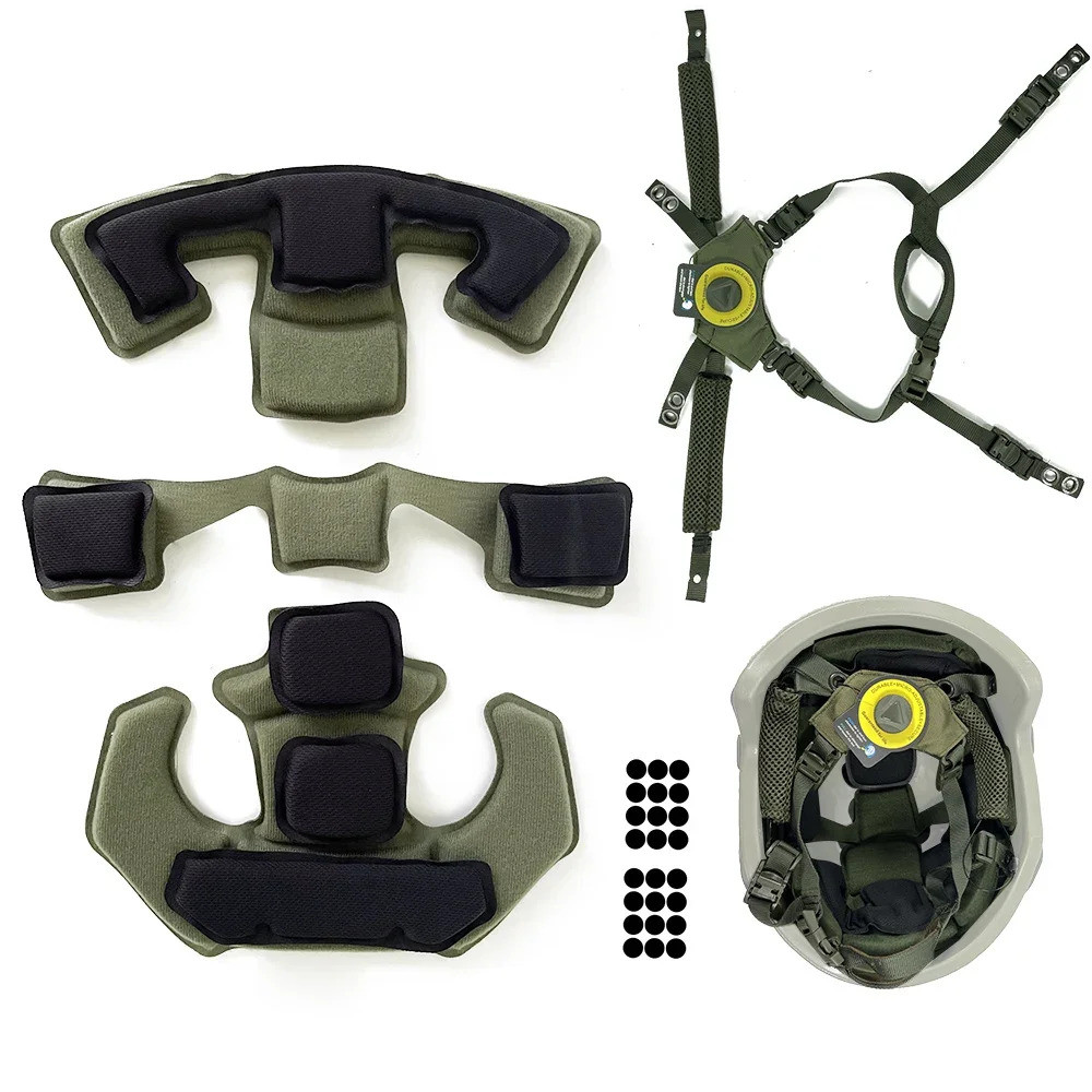 Wendy Helmet Dial Suspension Chin Strap – Adjustable, Nylon, 4 Screw Set | Tactical Airsoft & Outdoor Helmet Replacement Strap