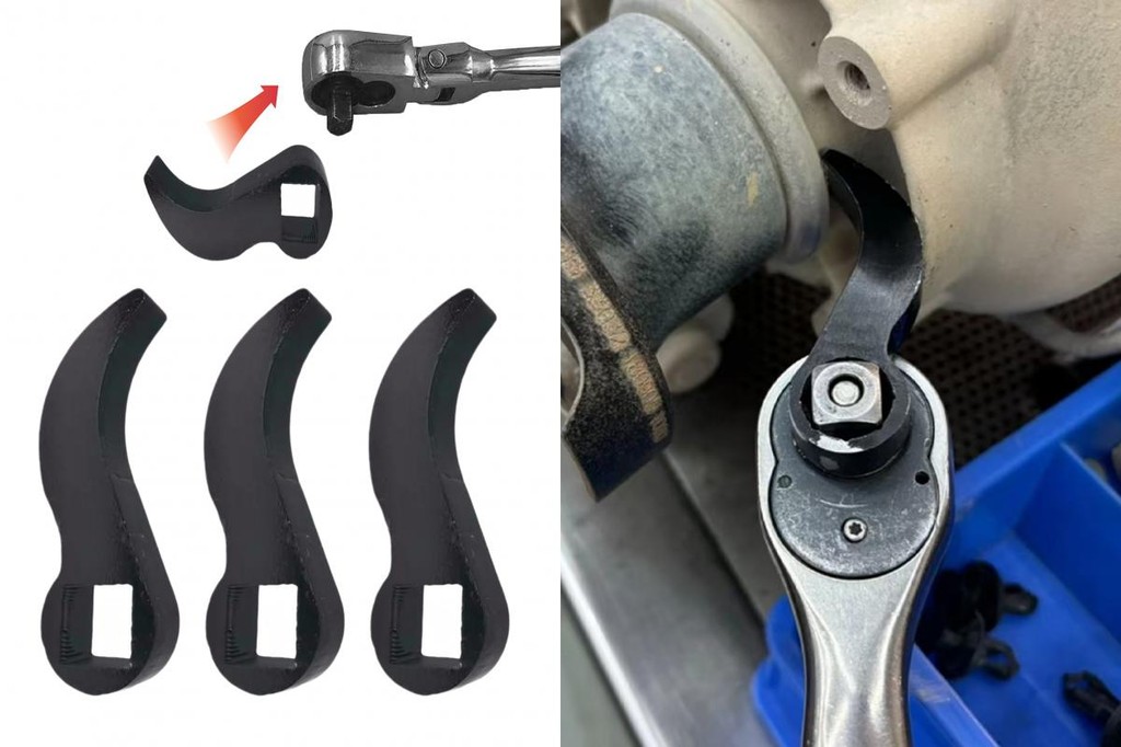 Professional Grade Crowbar Adjustable Angle Head Crowbar Adapter Wrench