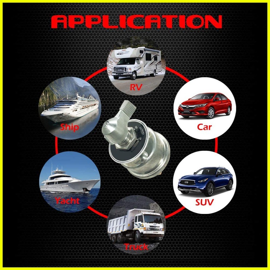 ☃ Car On/Off 12V24V Battery Master Disconnect Rotary Cut Off Isolator