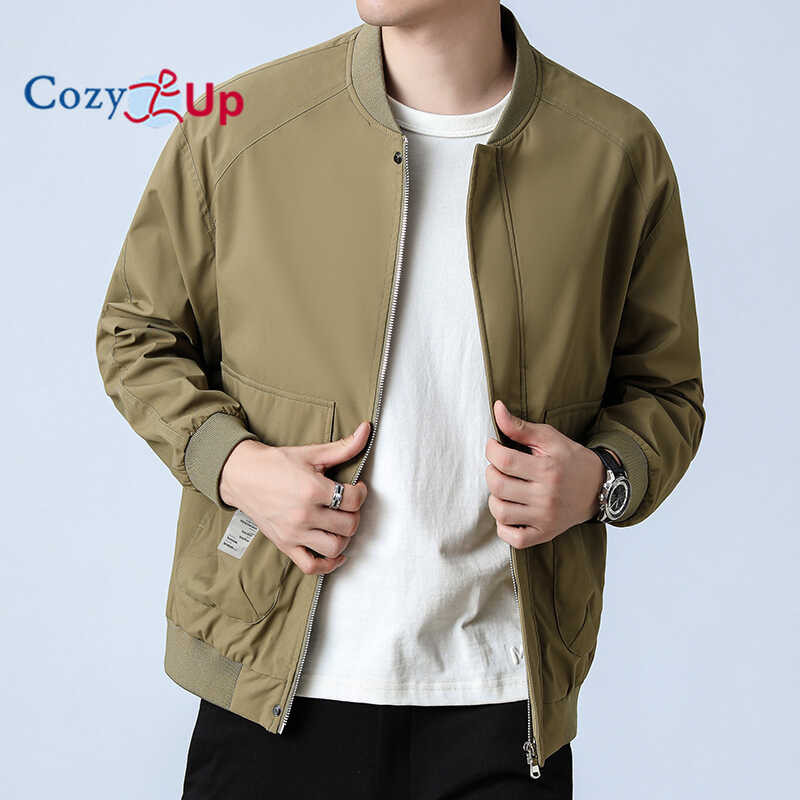 Cozy Up Men's Lightweight Bomber Causal Varsity Flight Windbreaker