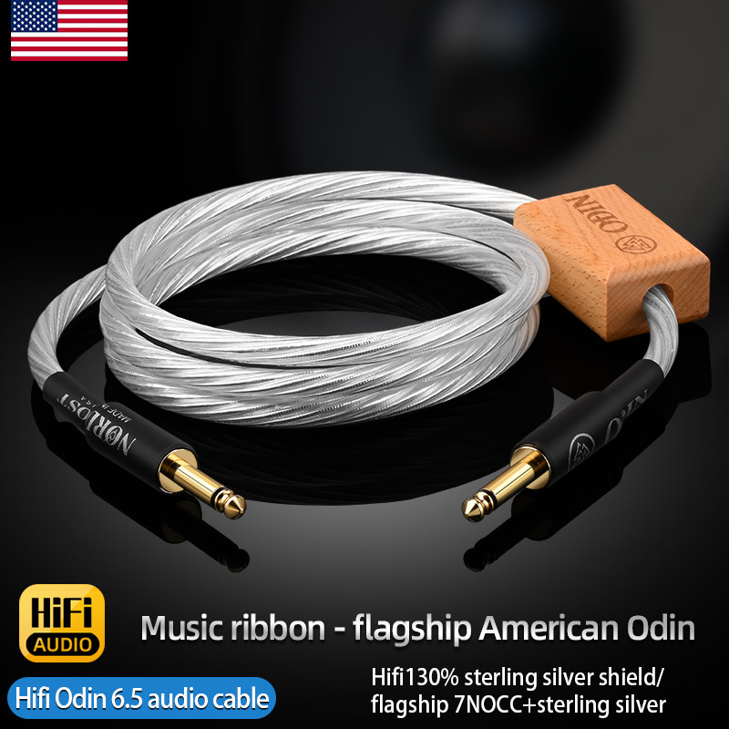 Odin HiFi 6.5mm Audio Cable High Quality OCC Pure Silver 6.5mm TS Aux