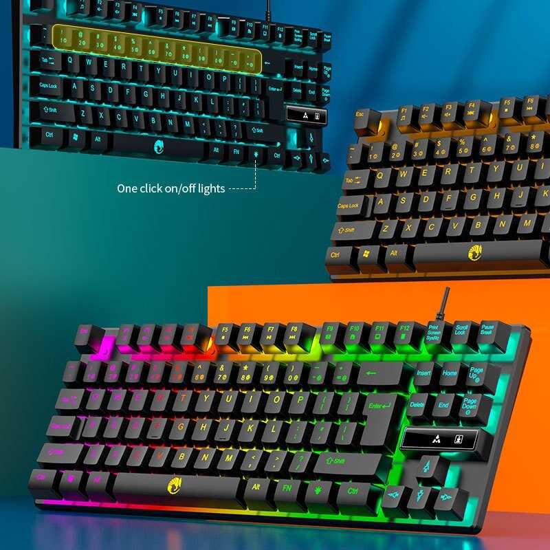 s Raiku 87 Keys RGB Wired Gaming Keyboard - Membrane Multi-Function ...