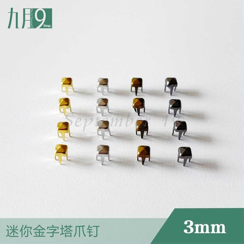3mm Pyramid Nails Mini Metal Claw Buckles Rivets for Dolls BJD Doll ...