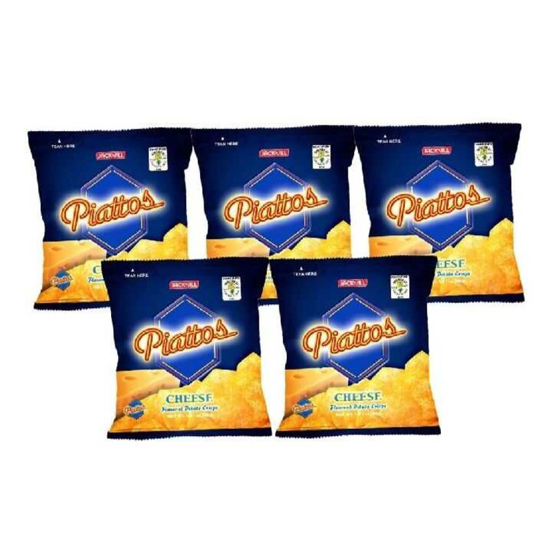 Piattos Cheese Flavored Potato Crisps 38G - 5 Packs 942 | Shopee ...
