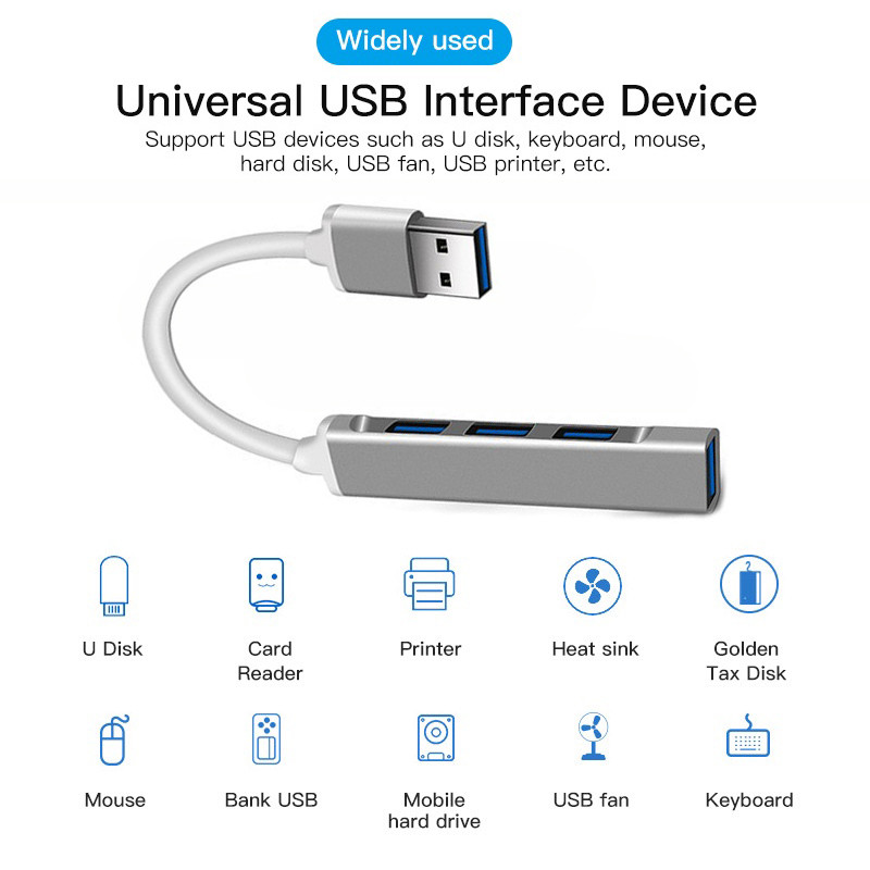 【Fast Ship】Multiple USB HUB Converter 4 in 1 USB Splitter 4 Ports ...