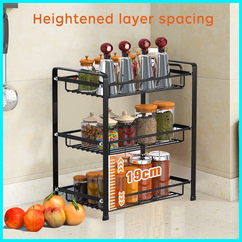 LivinEase Versatile 2/3-Tier Heavy-Duty Metal Storage Rack Organizer ...