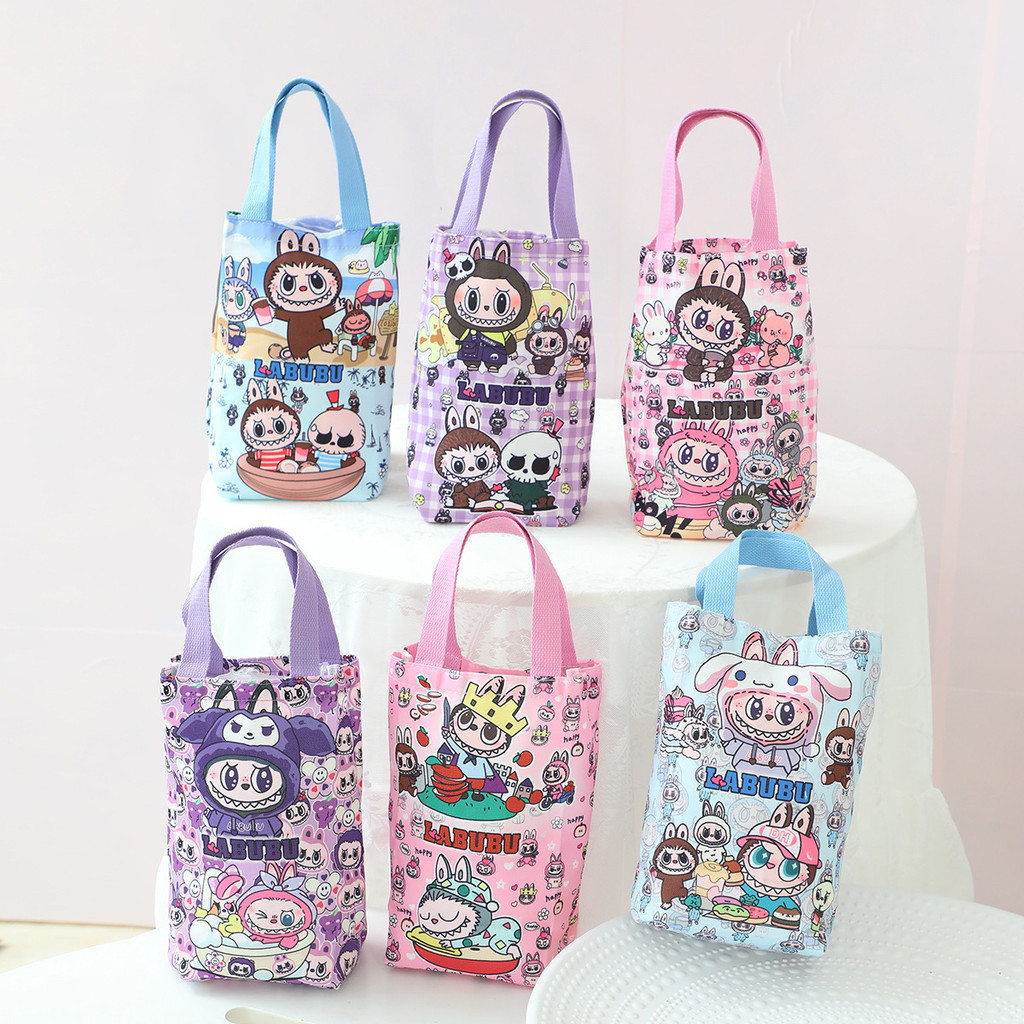 Cartoon Water Bottle Bag Canvas Tote Bag Water Cup Bag Umbrella Bag
