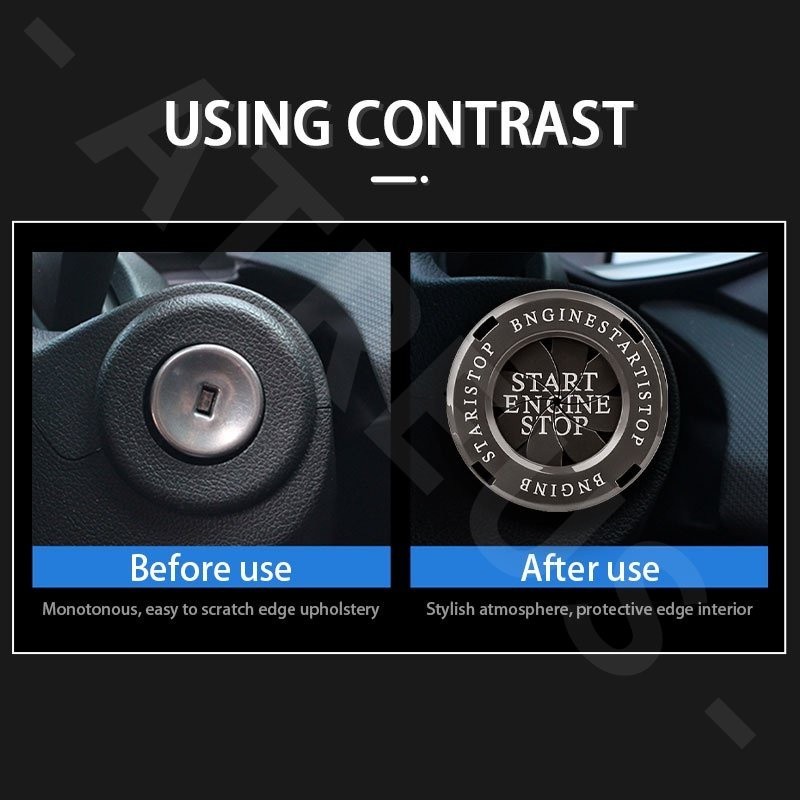 Toyota GR Sport Car Ignition Switch Ring Engine Start Stop Button Cover