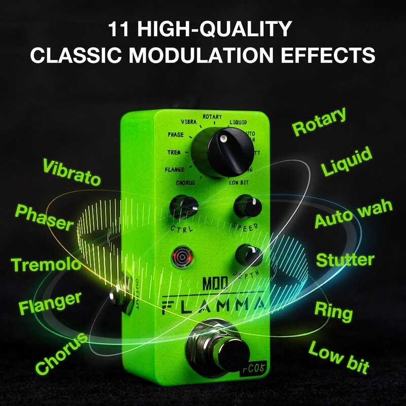 FLAMMA FC05 Modulation Multi Effects Mod Guitar Pedal 11 Modes Corus ...