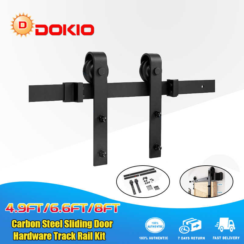 4Ft6Ft DOKIO Hardware Heavy Duty Sliding Barn Door Track Rail Kit